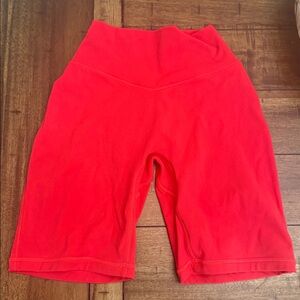 Buffbunny Lipstick Red Bike Shorts 7”